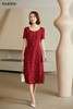 2楼NAERSI服饰红色波点桑蚕丝连衣裙 商品缩略图0