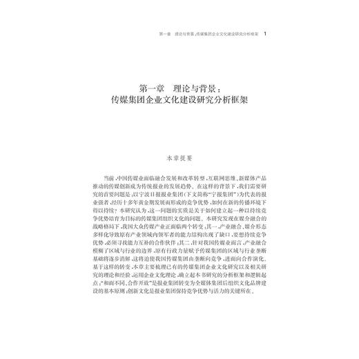 媒介融合时代的传媒集团企业文化建设——以宁波日报报业集团为样本的研究/何伟 商品图1