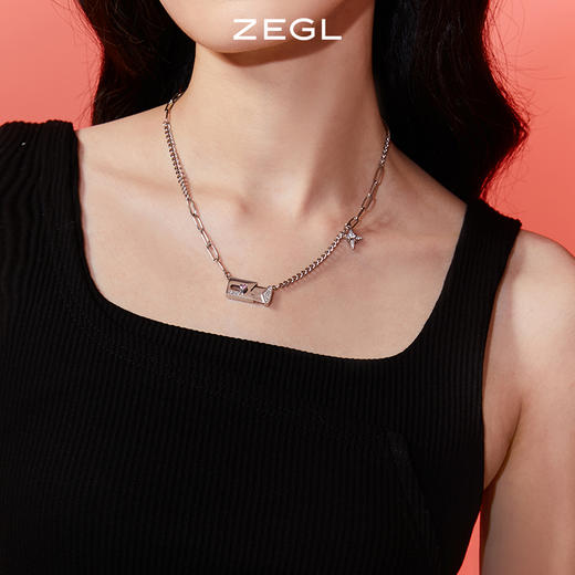 ZEGL设计师小情书情侣项链女一对小众设计锁骨链情人节礼物送女友 商品图3