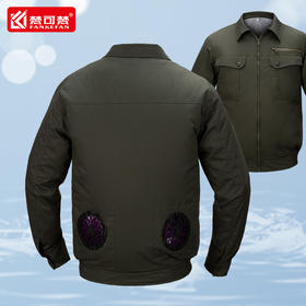 工地工作服夏季降温风扇服带风扇的衣服工人厂服纯棉户外衣服