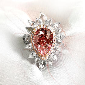 天然粉钻戒指6.01克拉