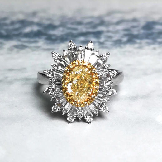 天然黄钻戒指1.01克拉 商品图0