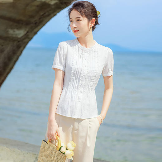 2022年新款女装时尚洋气短袖上衣 FGYC1829 商品图0