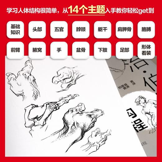 (仓发) 乔治·伯里曼人体结构绘画教程（西方人体结构艺术圣经，绘画学习工具书！随书附赠超1000张高清手绘原稿电子版，中央美术学院老师倾力翻译！）/化学/9787122374424 商品图3