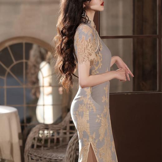 复古民国风淑女旗袍，长款蕾丝日常可穿连衣裙旗袍 YG2011 商品图1