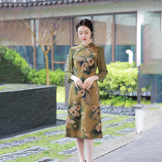 2022新款改良花萝花萝气质优雅大气复古中式女旗袍清凉透气 JLM2241 商品图0