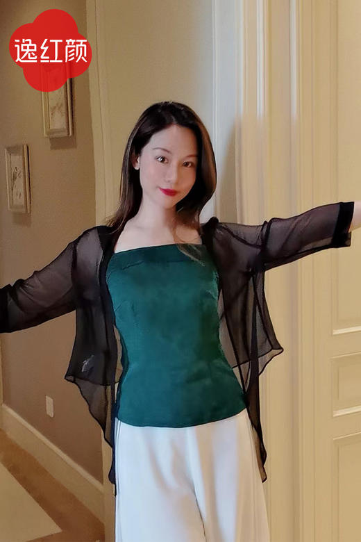 逸红颜明月优选，红颜超爆款，真丝披肩「霏烟」如烟如云的真丝外披，红颜姐妹人手必入 商品图5