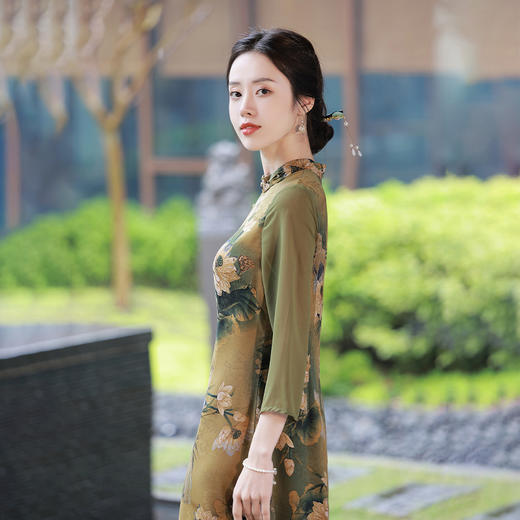 2022新款改良花萝花萝气质优雅大气复古中式女旗袍清凉透气 JLM2241 商品图3