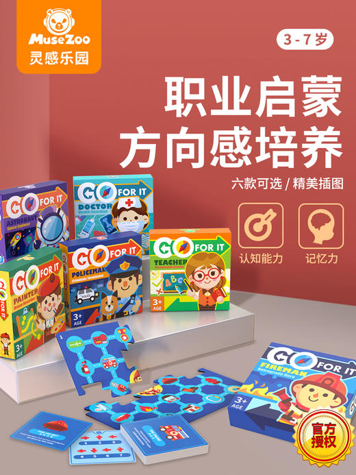 【职业启蒙，方向感培养】musezoo灵感乐园儿童益智玩具思维训练亲子互动职业方向桌游3岁+ 商品图0