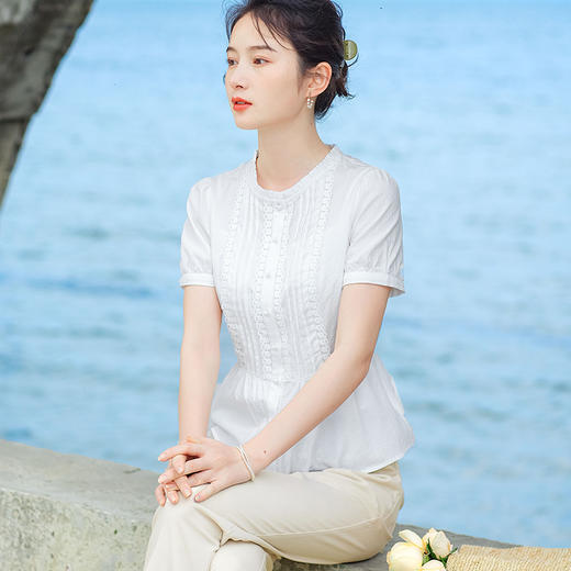 2022年新款女装时尚洋气短袖上衣 FGYC1829 商品图2