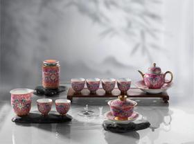 珐琅彩系列——胭脂红茶具大套组
