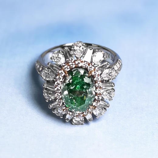 天然绿钻戒指3.02克拉 商品图0