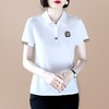 有领t恤女2022年新款棉短袖polo衫中年妈妈宽松休闲夏季上衣服 商品缩略图2