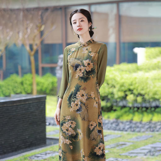 2022新款改良花萝花萝气质优雅大气复古中式女旗袍清凉透气 JLM2241 商品图2