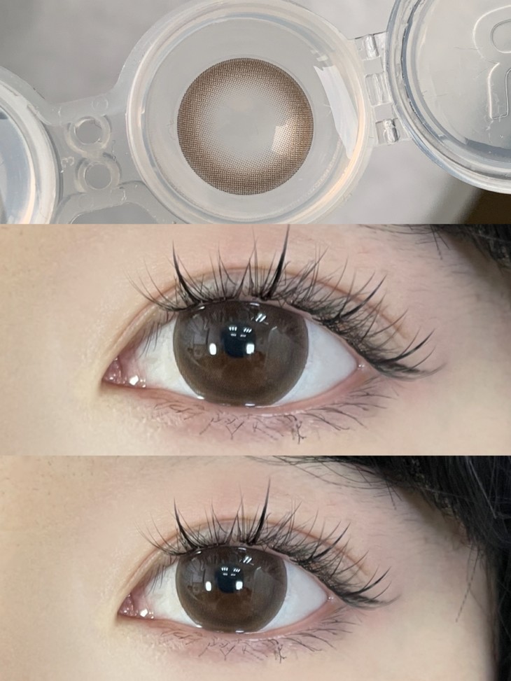 Lvycon年抛隐形眼镜 冰山咖14.5mm 1副/2片-VVCON美瞳网8