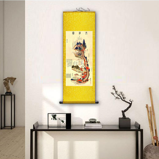 黄帝内经图中医养生文化丝绸卷轴挂画修真图火候图内经图装饰图壁画 商品图1