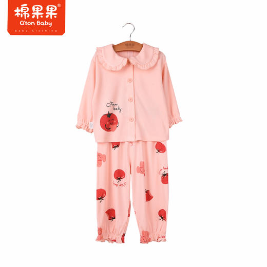 商场同款棉果果秋季新款加厚兰精莫代尔对开套装家居服舒适柔软亲肤女童两件套M321304222553 商品图2