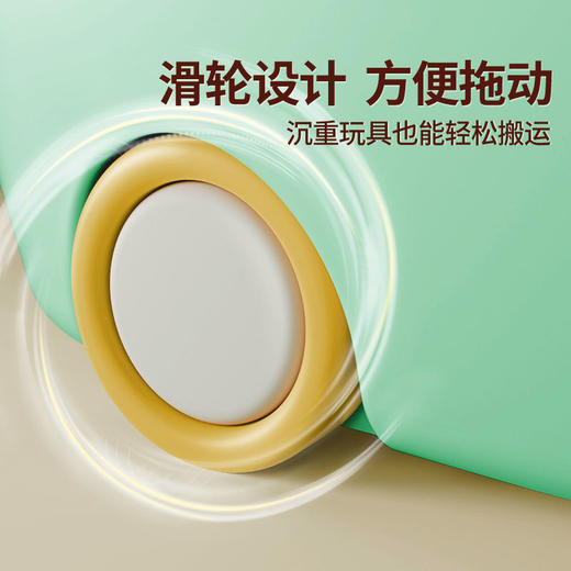 儿童玩具收纳箱带轮子家用塑料收纳盒子零食衣服大容量可爱整理箱 商品图5