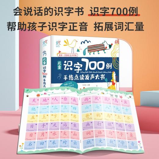 (仓发) 发声书 有声手指点读书:汉字读和写 3-6岁 儿童识字700例点读大书 会说话的识字书 海润阳光/山东人民出版社/9787209125703 商品图4