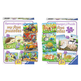Ravensburger拼图  儿童益智玩具宝宝早教动物汽车2岁