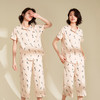 【门店同款】康妮雅睡衣家居服 女式短袖七分裤套装*淡桃粉 商品缩略图4