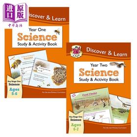 【中商原版】英国CGP原版 KS1 科学探索与学习活动书 Discover & Learn Science Year 1-2 小学一二年级 套装2册 英文原版