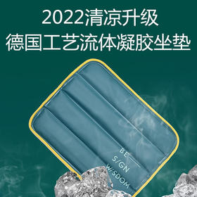 【清凉升级，秒降10度！】德国工艺纯液态流体凝胶冰垫！快速降温，清凉舒适，久坐不热，结实抗压200kg，双面可用易清洗，多功能冰感坐垫！