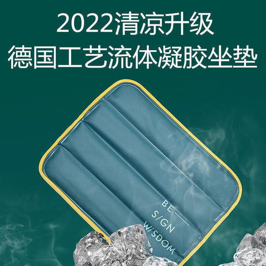 【清凉升级，秒降10度！】德国工艺纯液态流体凝胶冰垫！快速降温，清凉舒适，久坐不热，结实抗压200kg，双面可用易清洗，多功能冰感坐垫！ 商品图0