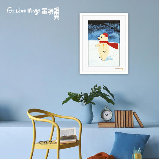 装饰画 《给你的温暖》郜子轩 金羽翼残障小艺术家手绘作品 复制画/原画 商品图1