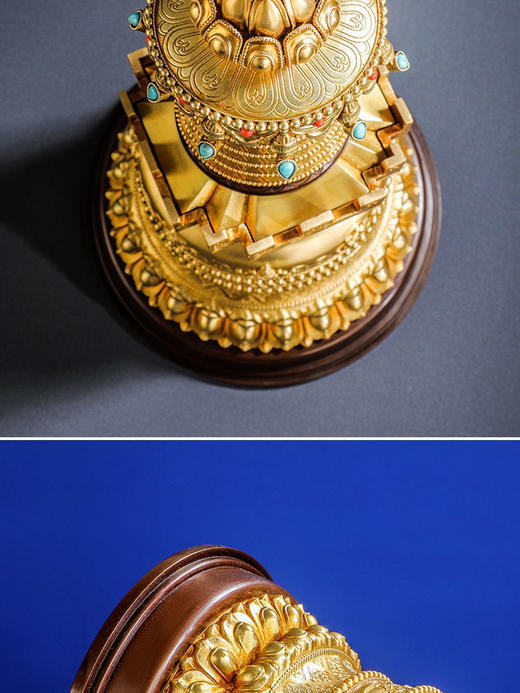 噶当塔西藏舍利塔佛塔摆件藏传佛教藏密宗用品菩提宝塔纯铜噶当塔 商品图11