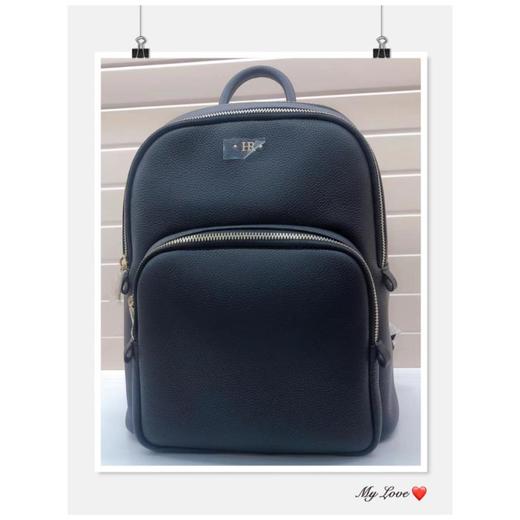 3楼HR头层软牛皮多隔层双肩女包 商品图0