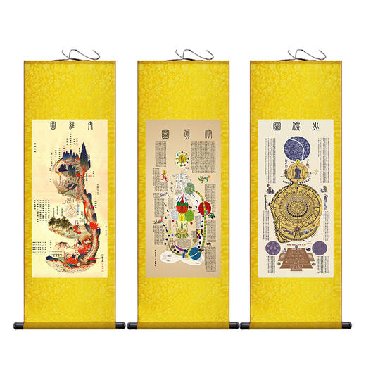黄帝内经图中医养生文化丝绸卷轴挂画修真图火候图内经图装饰图壁画 商品图2