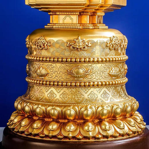 噶当塔西藏舍利塔佛塔摆件藏传佛教藏密宗用品菩提宝塔纯铜噶当塔 商品图2