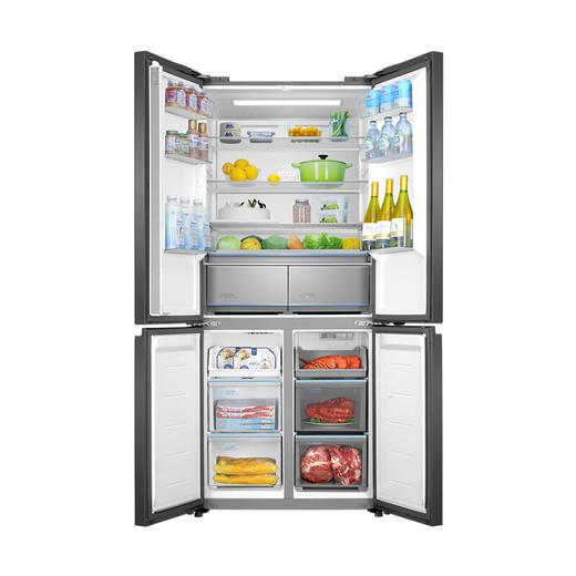 海尔（Haier）506升十字对开门冰箱风冷全空间保鲜平隐式零嵌BCD-506WGHTD14S3U1 商品图4