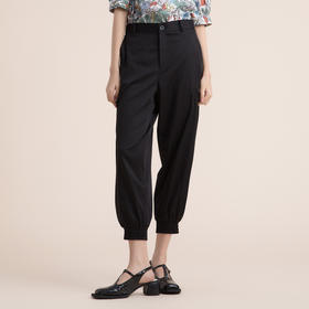 谜底束腿小西裤女2022夏季新款舒适冰感莱赛尔休闲长裤222MK0713