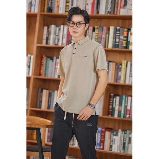 【断码清仓】HX 夏季翻领短袖T恤S102220449101POLO杉 商品图2