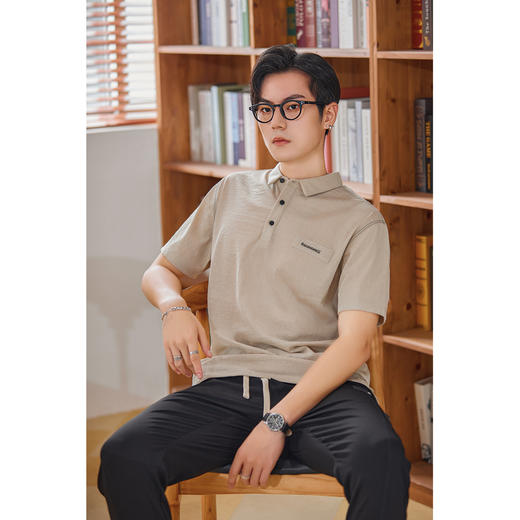 【断码清仓】HX 夏季翻领短袖T恤S102220449101POLO杉 商品图0