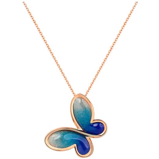 MEMORA诗普琳玫瑰18K金项链蝶梦青春，三色可选蝴蝶项链KN3023、KN3024 商品图10
