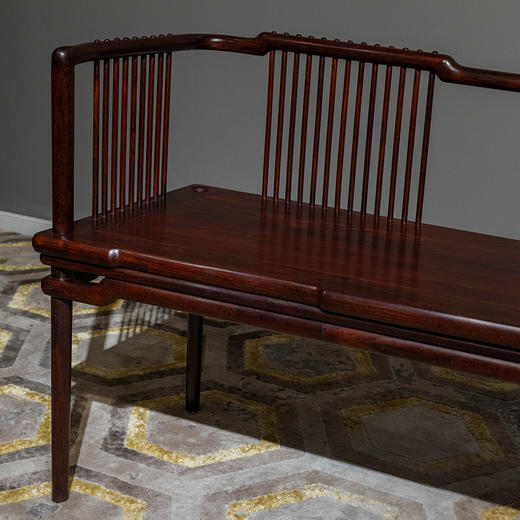 紫檀直棂长椅 商品图1