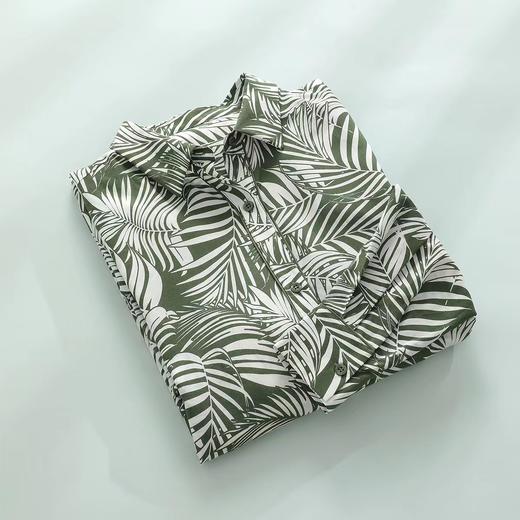 安莉芳新品ins风桑蚕丝棉衬衫款睡裙女士长袖可外穿家居裙EL00464 商品图2