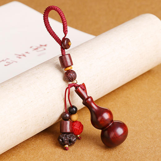 檀木莲花葫芦挂饰 商品图2