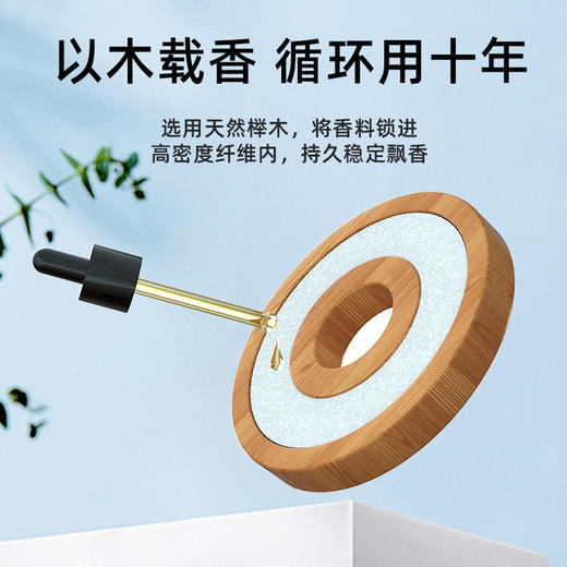 唱片机车载香薰汽车出风口香水车内唱片机装饰摆件持久香水香薰， 商品图2