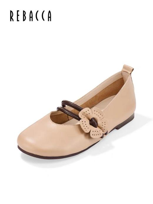 2楼瑞贝卡女鞋玛丽珍鞋奶奶鞋森女系圆头浅口平底鞋22ZY3217 商品图0