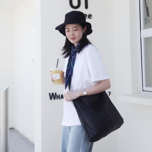 又见美物 单肩斜跨包 休闲学生女包环保百搭ins单肩包子母包  黑色 EB1202 商品图1