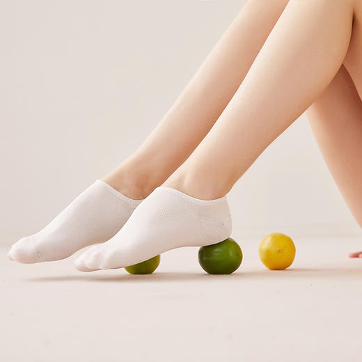 【三双组合装】金三塔新品蚕丝女士纯色船袜短袜子女  JXQ220 商品图2