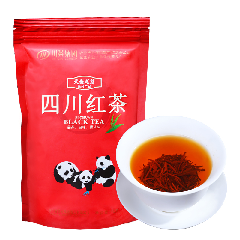 【第2件0元】川茶集团 天府龙芽 特级醇香红茶 98g/袋（京东同款）
