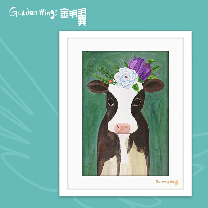 装饰画 《我最美》郜子轩 金羽翼残障小艺术家手绘作品 复制画/原画