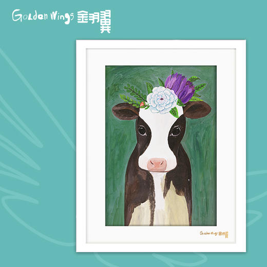 装饰画 《我最美》郜子轩 金羽翼残障小艺术家手绘作品 复制画/原画 商品图0