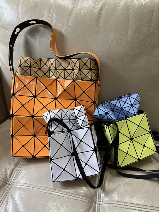 620-9 三宅新款 盒子包 双拼设计 大号手提包 小号斜挎包 商品图0