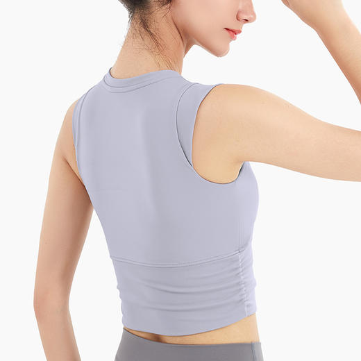 运动内衣女士瑜伽跑步健身t恤无袖舞蹈外穿防震定型文胸bra背心 商品图3
